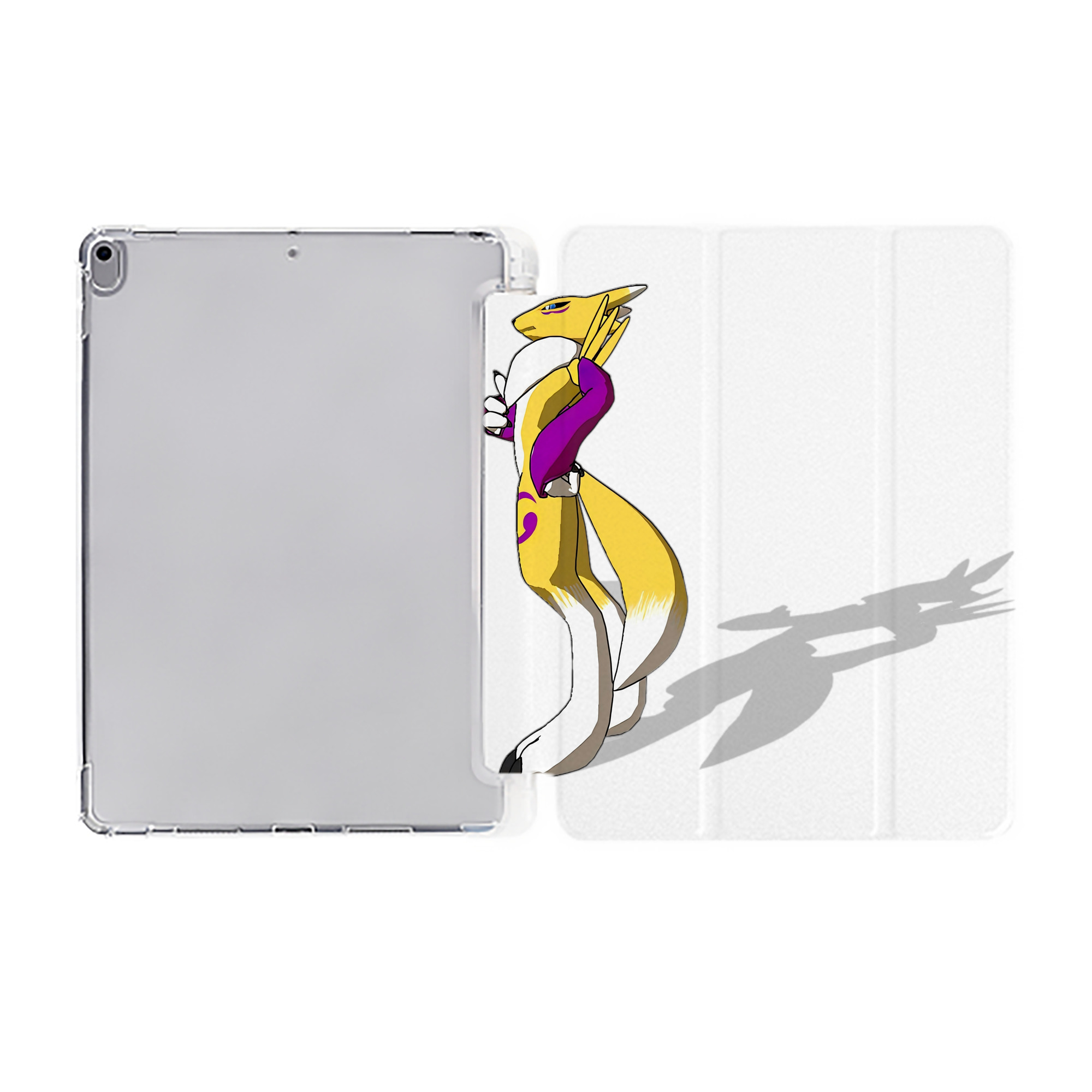 （画像用） Digimon デジタルモンスター/デジモン IPad ケース ペン収納付き 三つ折りスタンド PUレザー×シリコン 対応機種9.5/10.5/10.9インチ